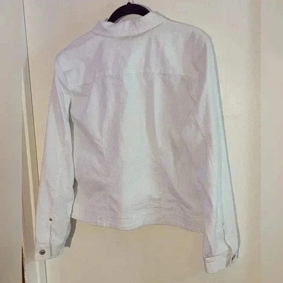 Christopher & Banks White Jean Jacket - Picture 4 of 4